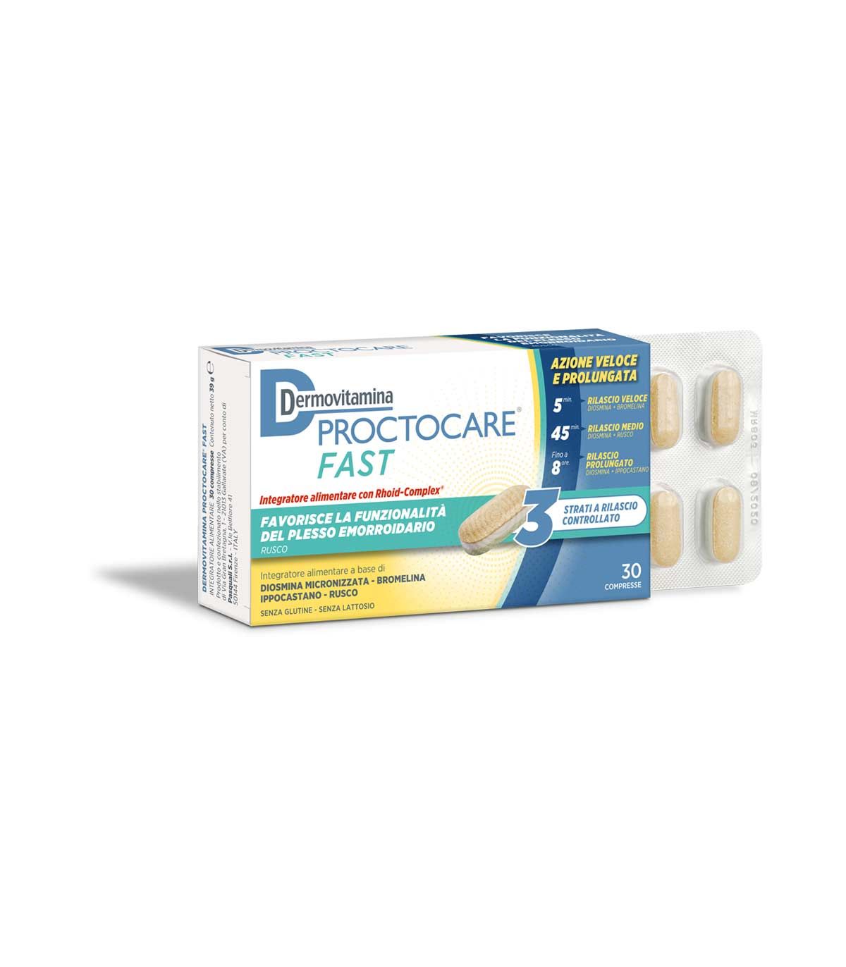 Dermovitamina Proctocare Fast Integratore Microcircolo 30 Capsule