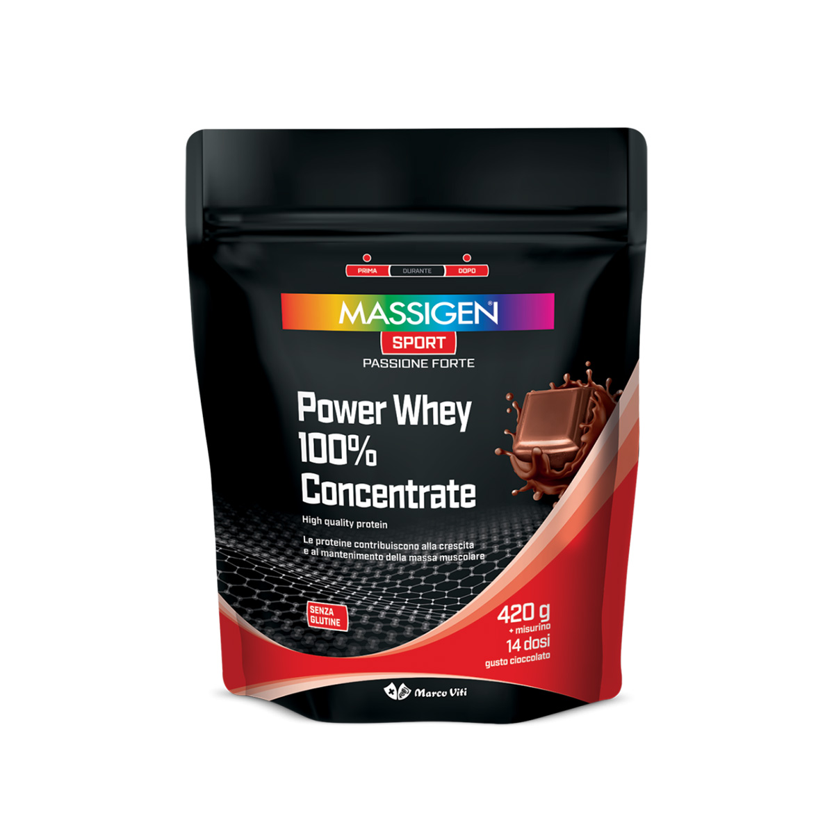 Massigen Sport Power Whey Concentrate Gusto Cioccolato 420g