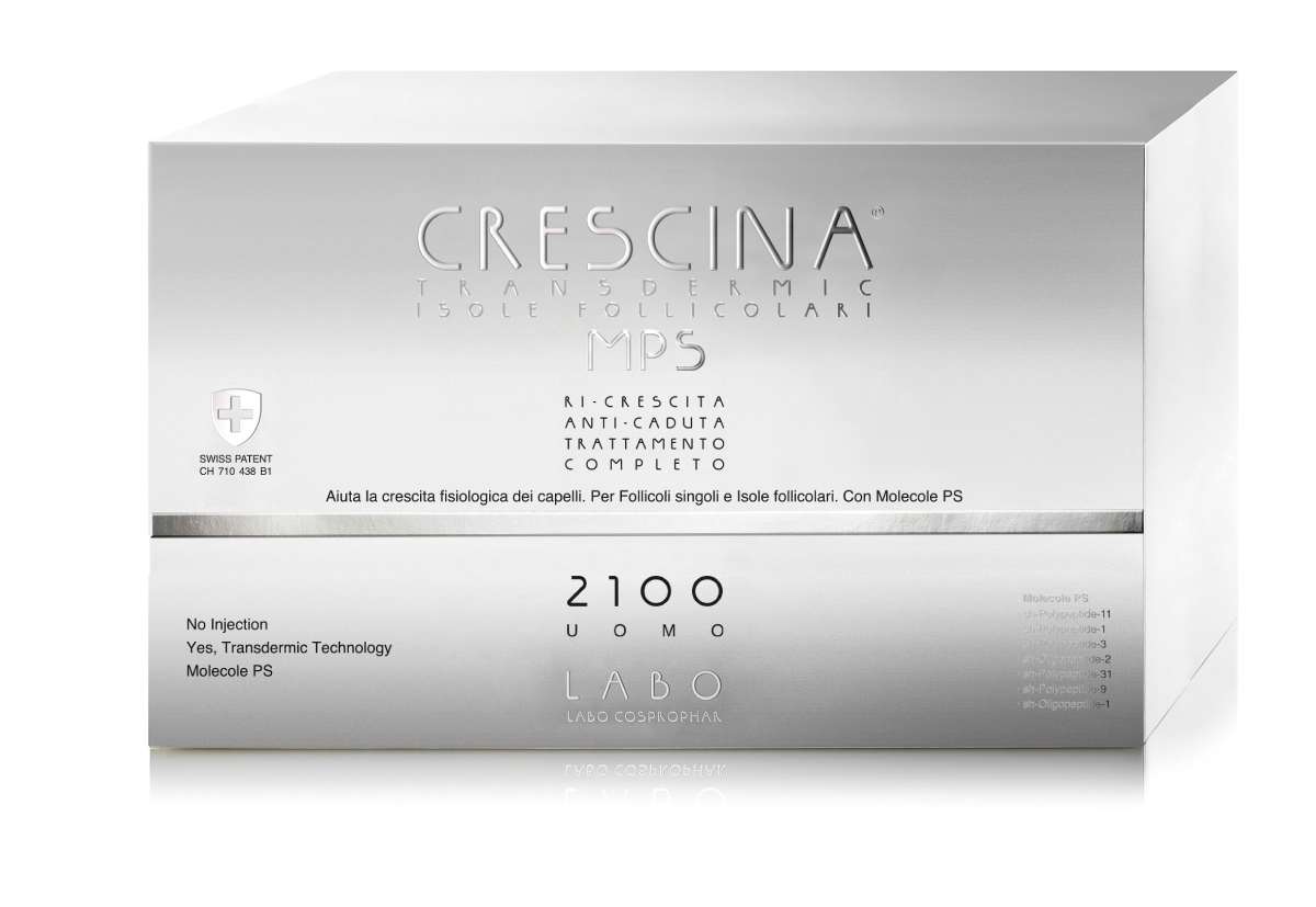 Crescina Linea Transdermic Isole Follicolari Mps 2100 Completo Uomo 20+20 Fiale