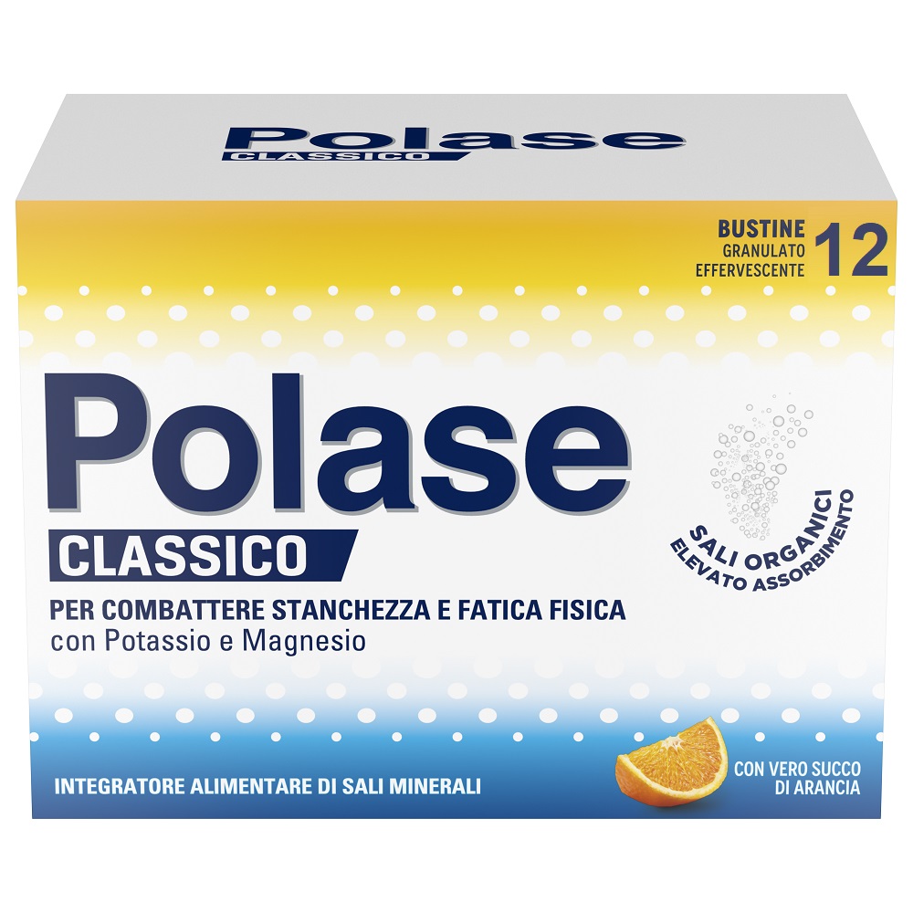 Polase Classico Magnesio E Potassio Integratore Sali Minerali Gusto Gusto Arancia 12 Bustine