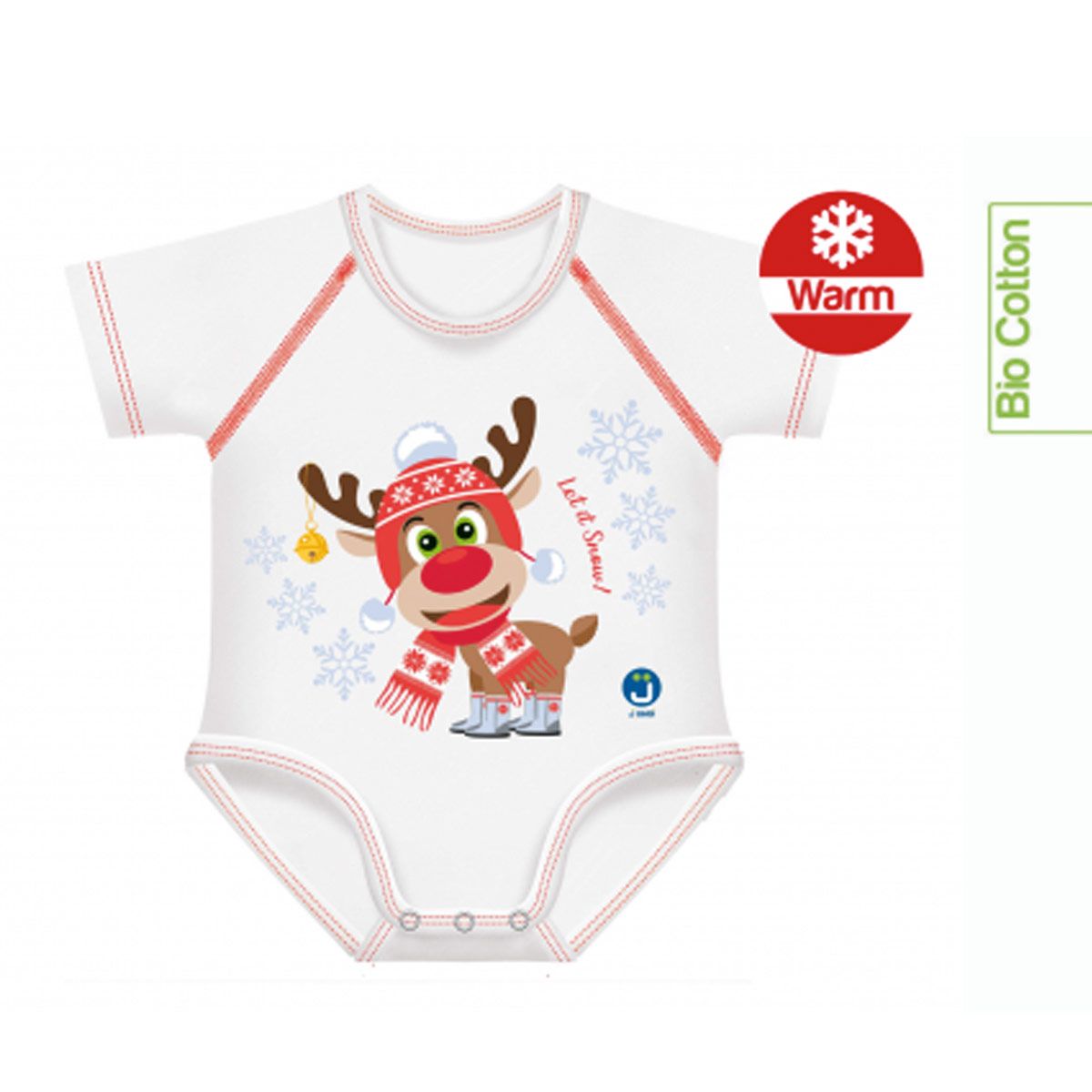 J-bimbi Body Neonato 0-36 Mesi Cotone Bio Renna