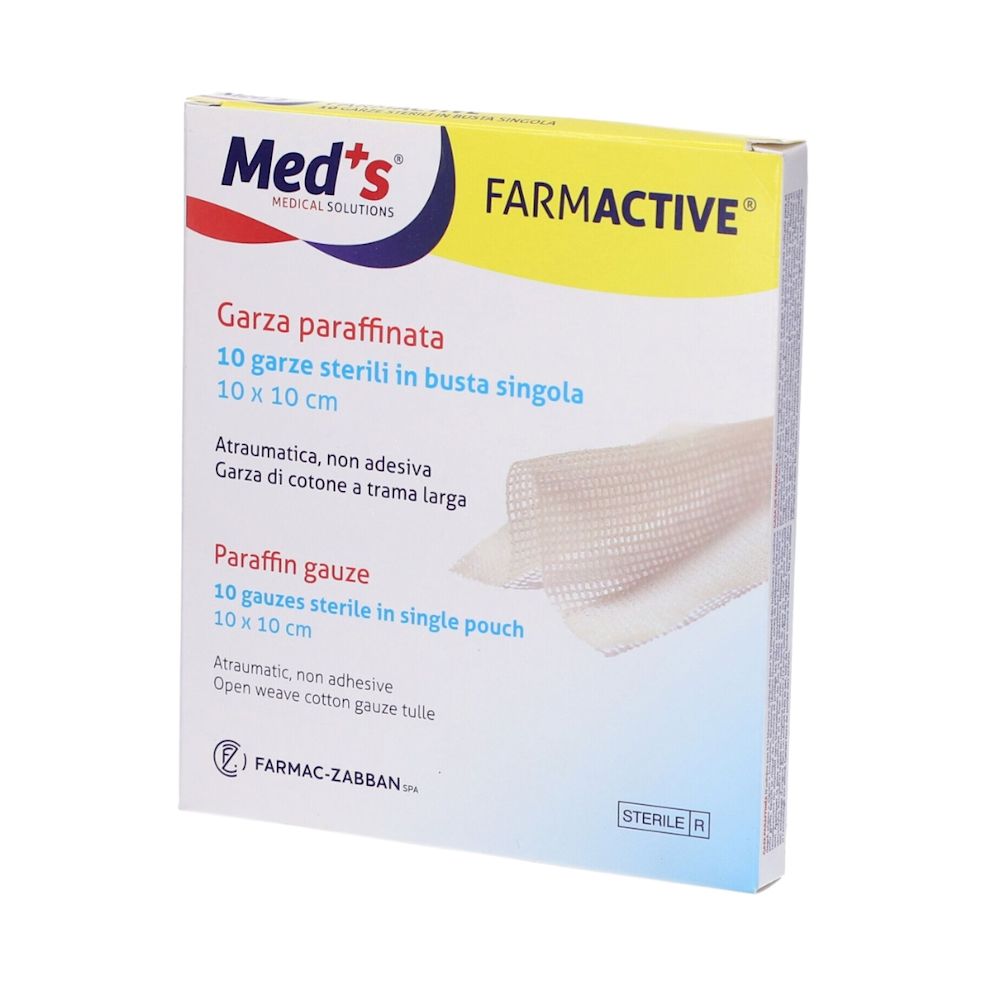 image - 974890624 - GARZA FARMACTIVE PARAFFINATA 10X10CM 10 PEZZI - 0006824_1.jpg