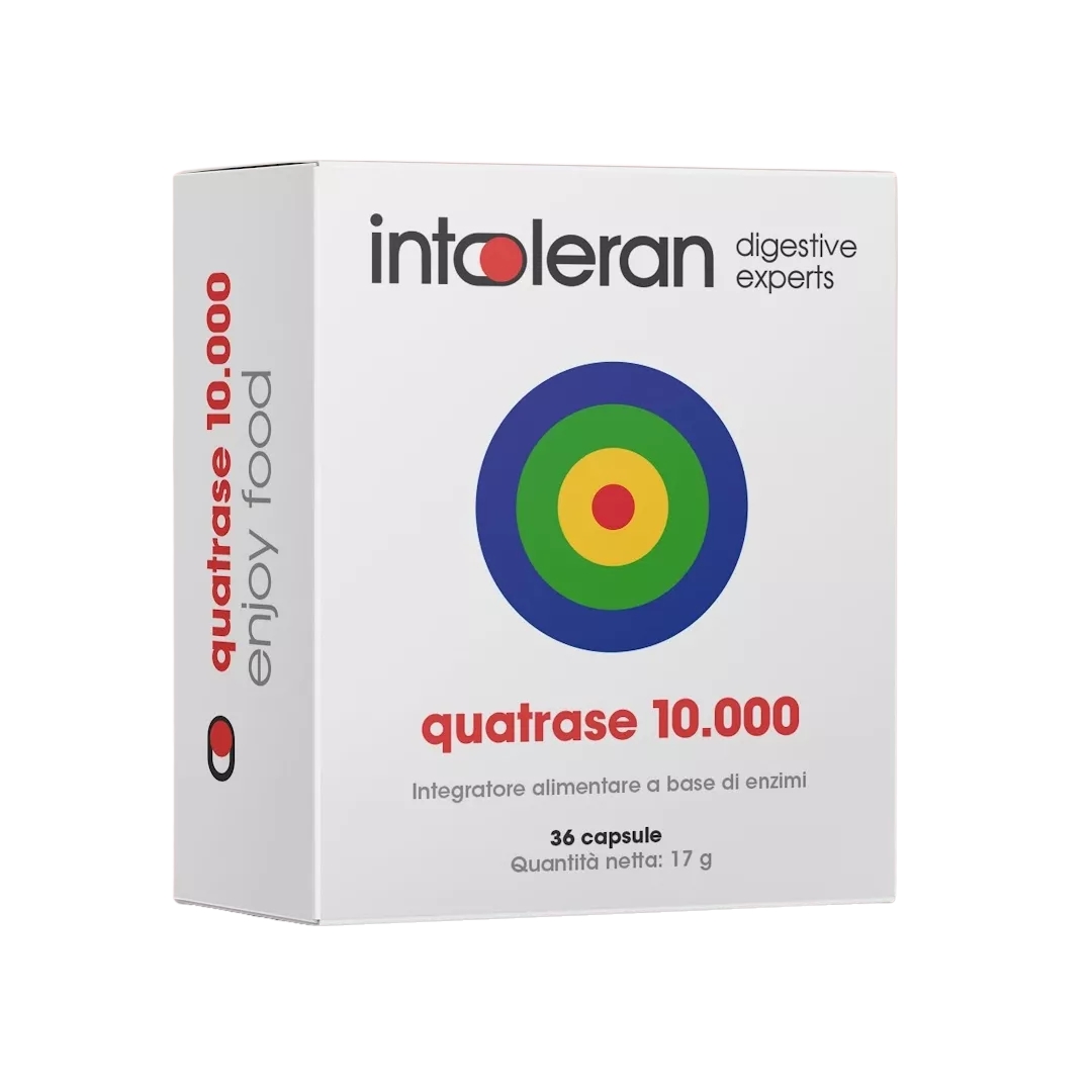 Intoleran Digestive Exoerts Quatrase Forte Integratore Enzimatico Per Intolleranza Al Lattosio 36 Capsule