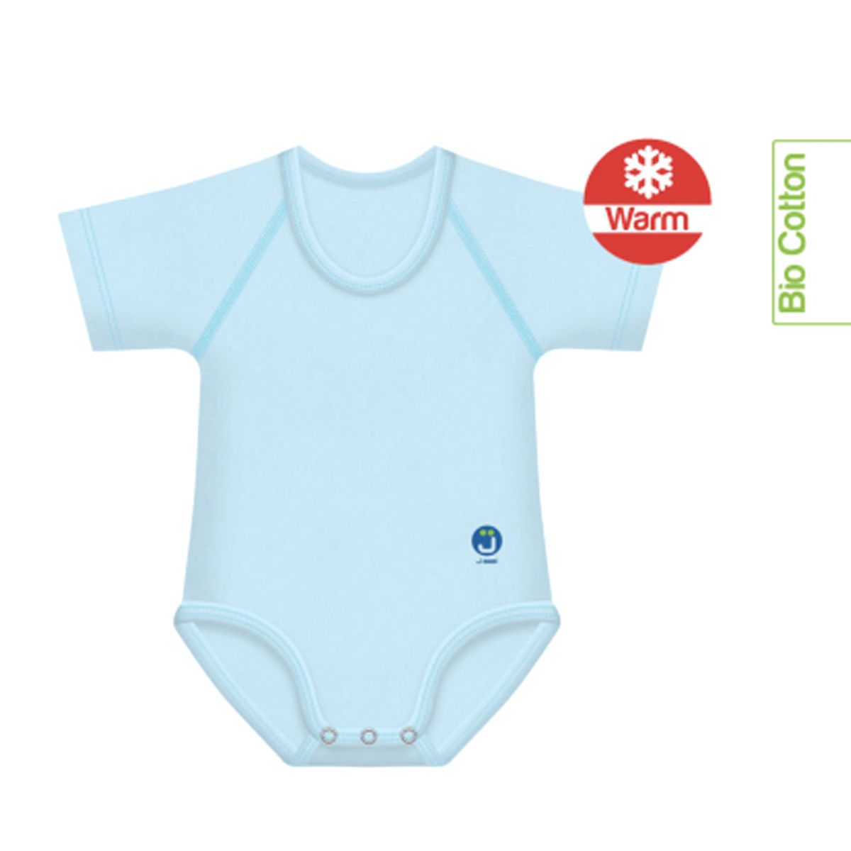 J-bimbi Body Neonato 0-36 Mesi Cotone Bio Azzurro