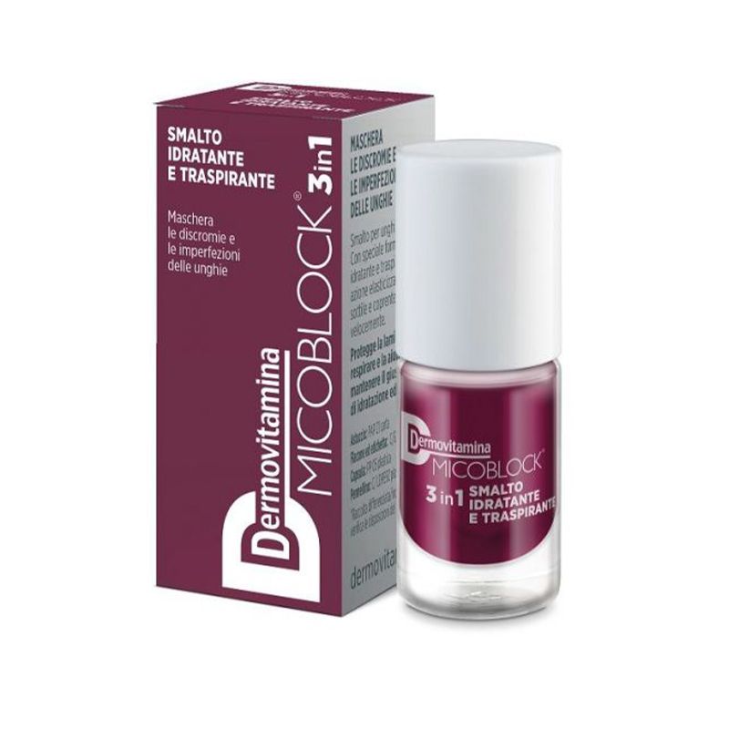 Dermovitamina Micoblock 3 In 1 Smalto Idratante Traspirante Prugna 5ml