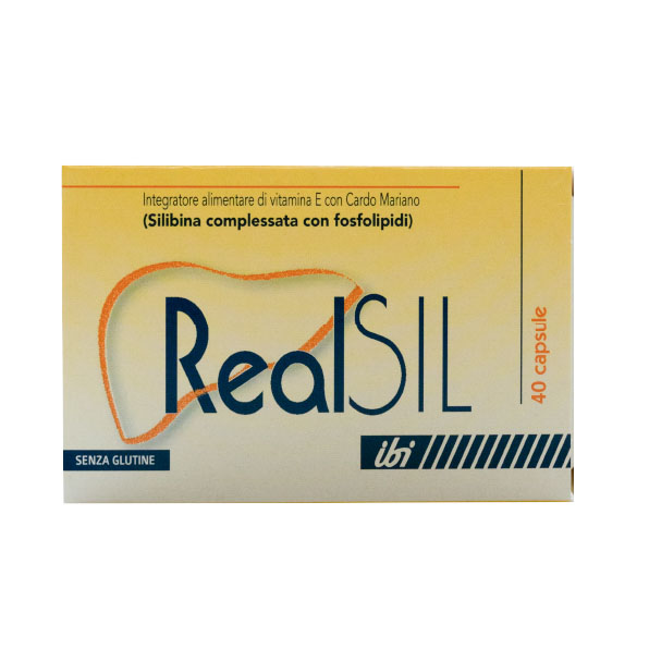 Realsil 40 Capsule Integratore Anti ossidante Disitossicante Del Fegato Con Vitamina E E Cardo Mariano