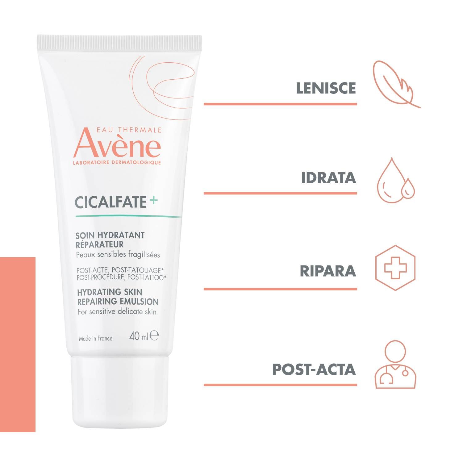 image - 984505002 - Avene Cicalfate+ Trattamento Idratante Ristrutturante 40ml - 4710127_3.jpg