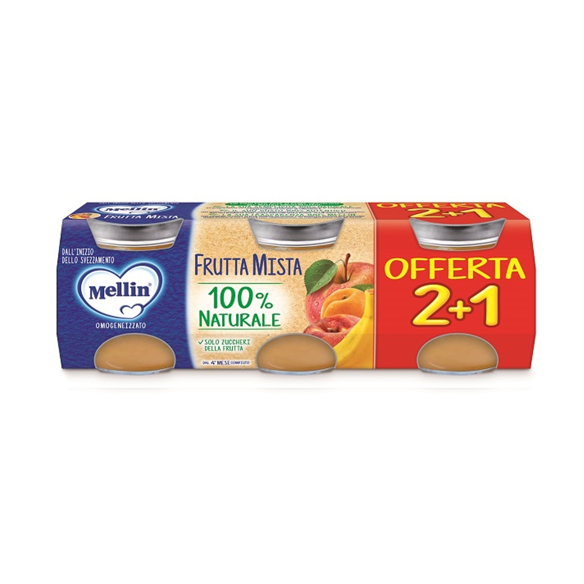 Mellin Omogeneizzato Frutta Mista 3x100g