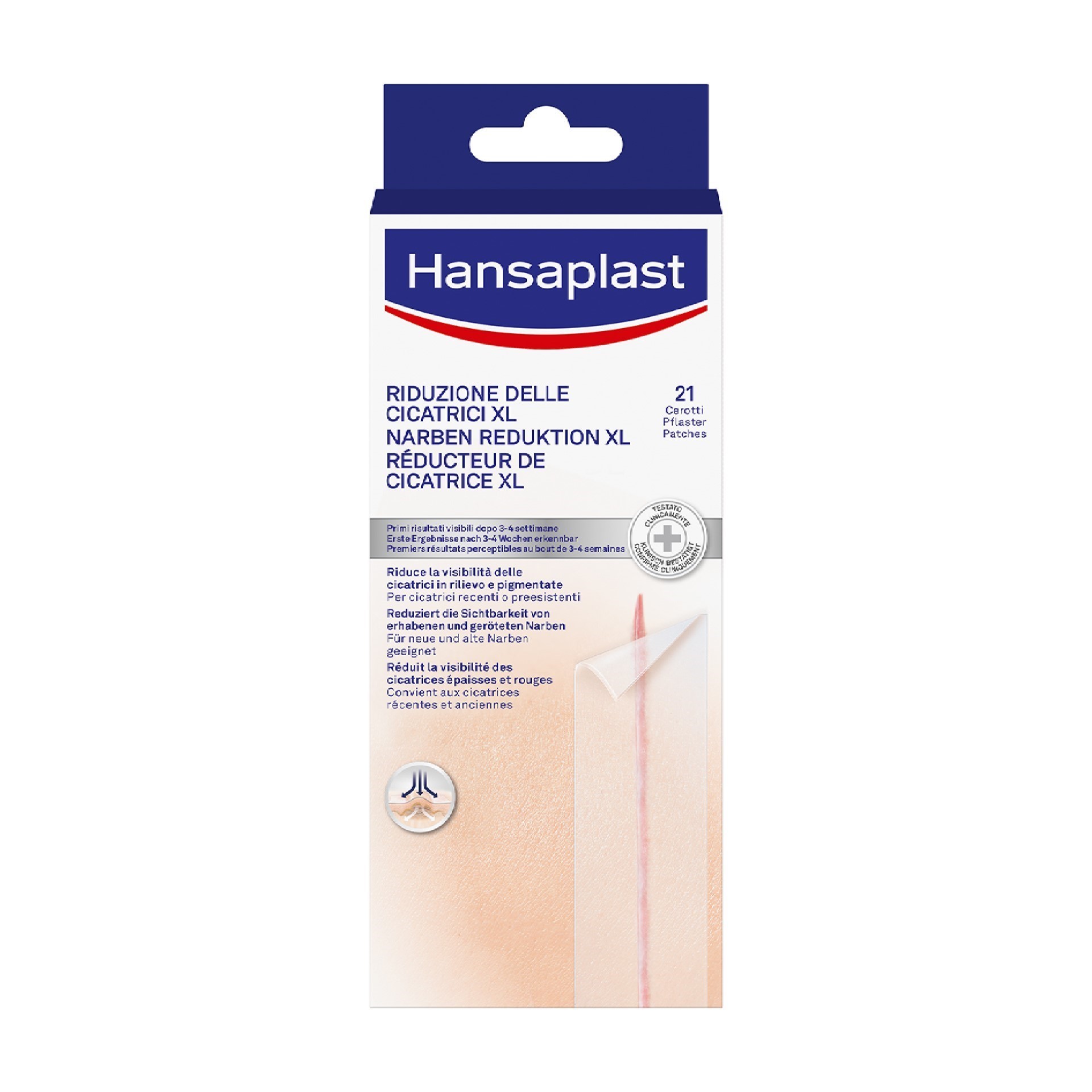 987876063 - CEROTTO RIDUZIONE DELLE CICATRICI XL HANSAPLAST 21 PEZZI - 0005637_3.jpg