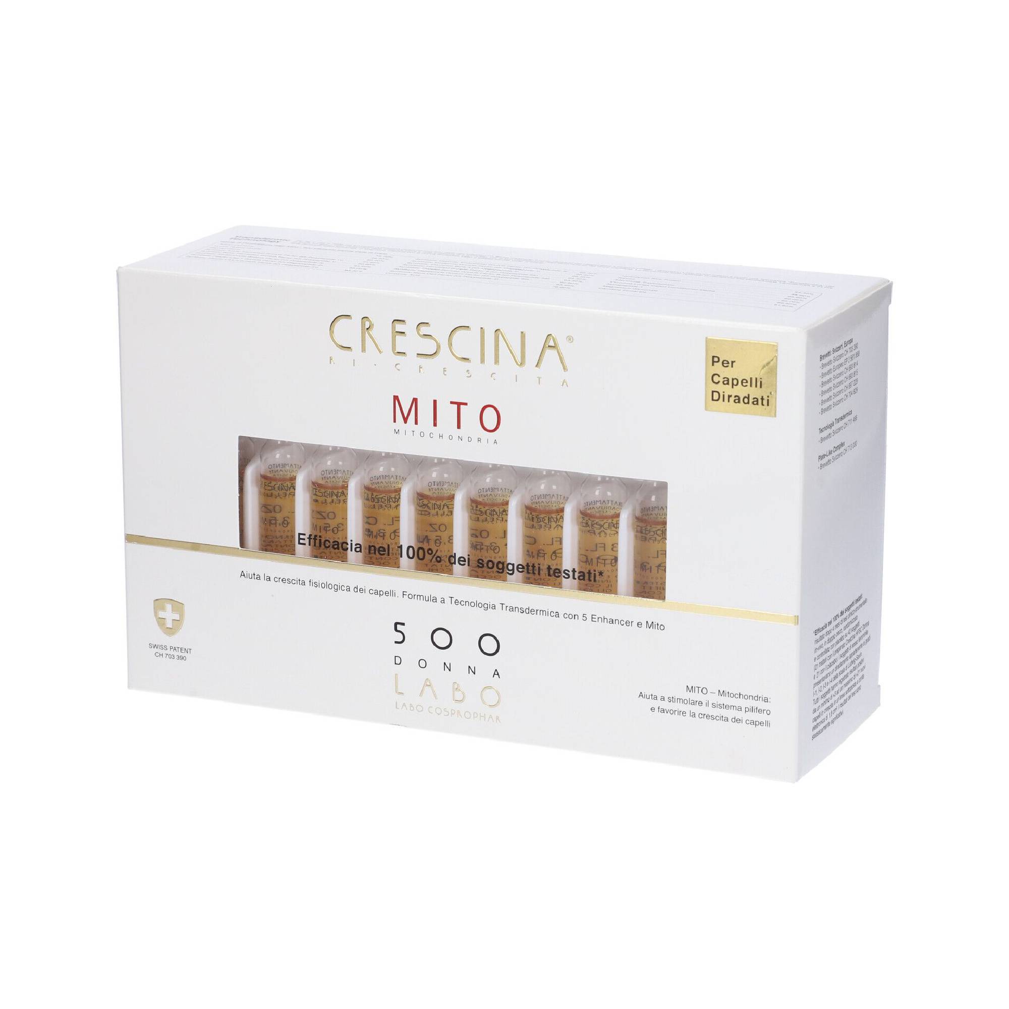 Crescina Transdermic Ri-crescita Mito Grado 500 Donna 2x20 Fiale