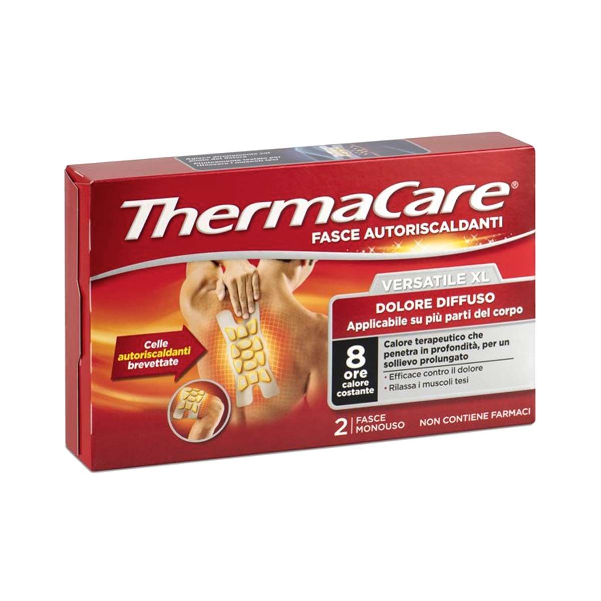 Thermacare Fascia Autoriscaldante Versatile Xl Dolori Muscolari 2 Pezzi