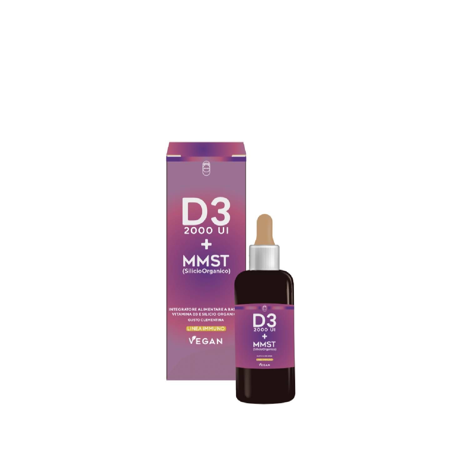 D3 2000ui + Mmst Linea Immuno Integratore Silicio Organico 50ml