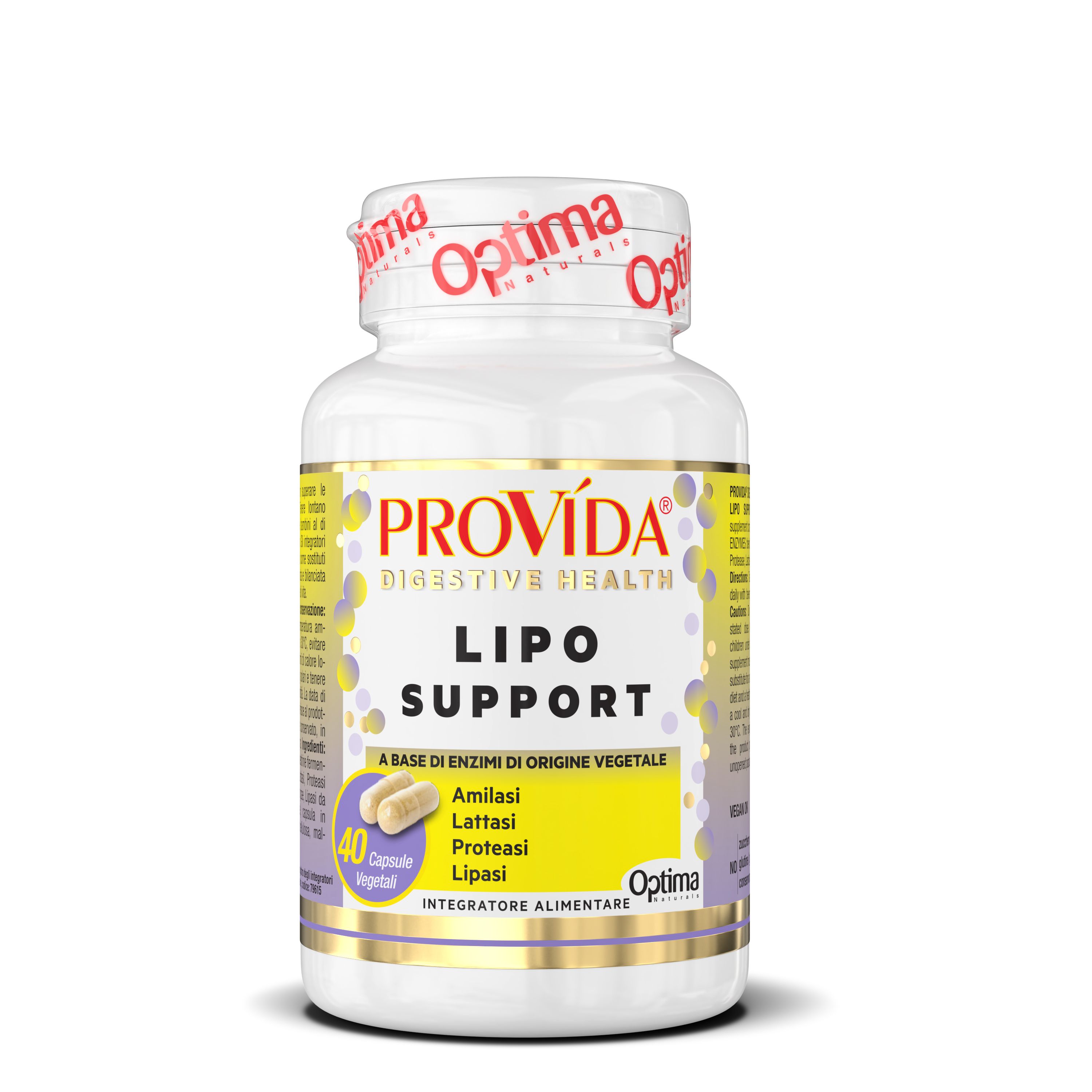 Optima Naturals Provida Lipo Support Integratore 40 Capsule