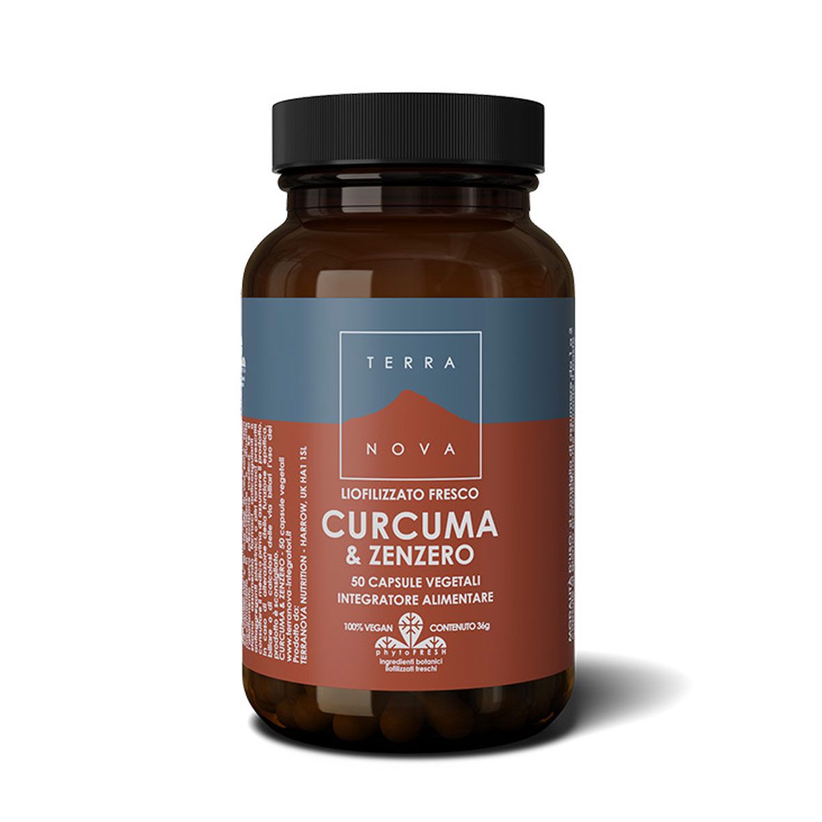 Terranova Curcuma E Zenzero Integratore Digestione 50 Capsule