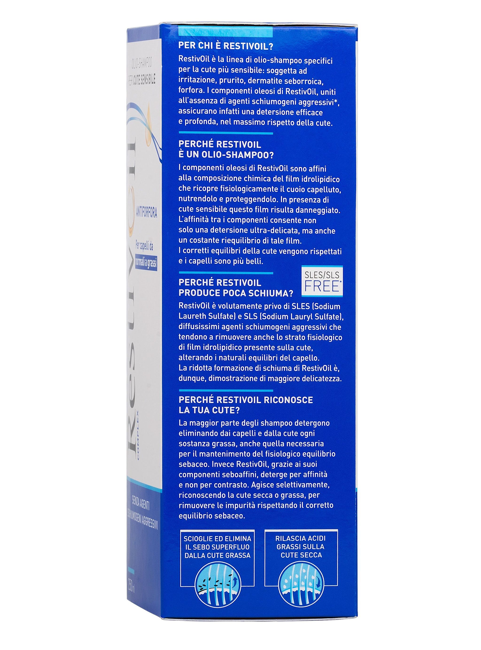 image - 905954905 - Restivoil Complex Olio Shampoo anti forfora per cute sensibile e Capelli Grassi 250ml - 7872957_5.jpg