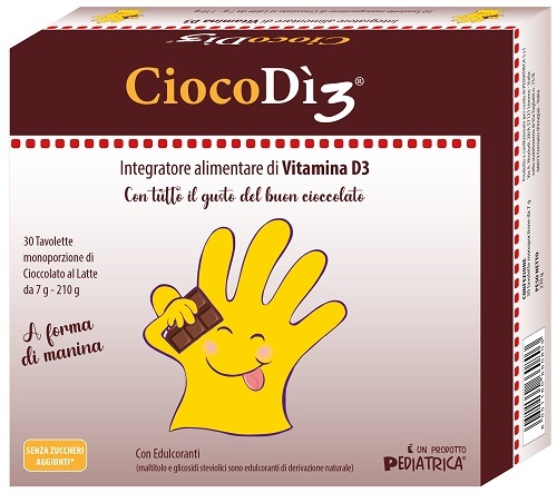 Ciocodi3 Integratore Vitamina D Bambini 30 Tavolette Di Cioccolato