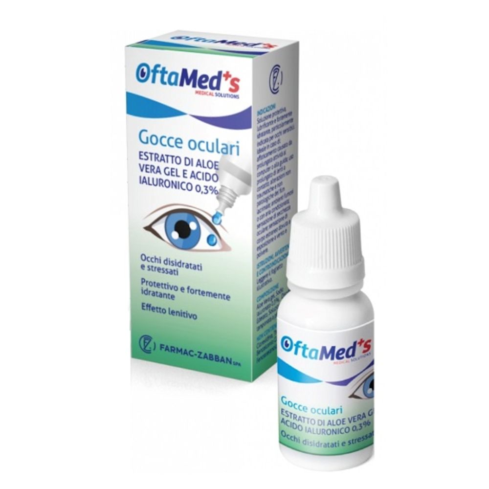 image - 935322166 - OFTAMED'S GOCCE OCULARI OCCHI DISIDRATATI E STRESSATI ESTRATTO ALOE VERA GEL E ACIDO IALURONICO 0,3% 10 ML - 4862275_2.jpg