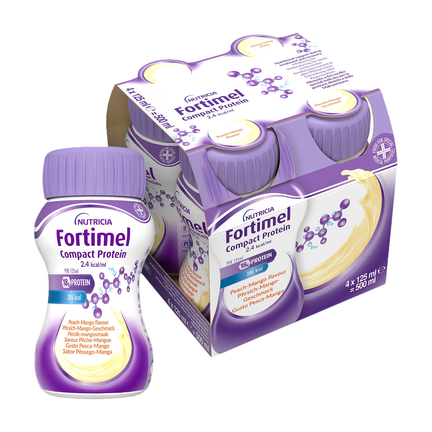 image - 926741998 - NUTRICIA FORTIMEL COMPACT PROTEIN GUSTO PESCA E MANGO 4 BOTTIGLIE DA 125 ML - 4783140_4.jpg