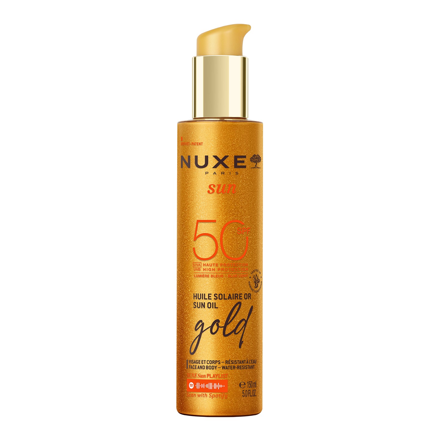 image - 989893209 - Olio solare dorato SPF50 per viso e corpo . Offre protezione cellulare anti-et&agrave; rinforzata, grazie all'estratto di riso e rosmarino, prevenendo il fotoinvecchiamento. Protegge da UVA/UVB e luce blu. - 4804865_1.jpg