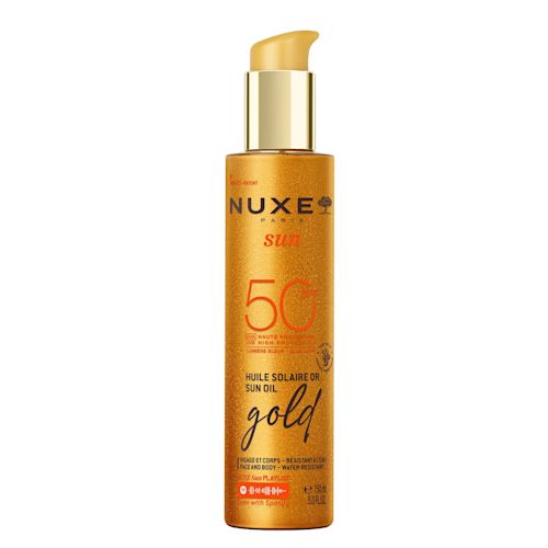 image - 989893209 - Olio solare dorato SPF50 per viso e corpo . Offre protezione cellulare anti-età rinforzata, grazie all'estratto di riso e rosmarino, prevenendo il fotoinvecchiamento. Protegge da UVA/UVB e luce blu. - 4804865_1.jpg