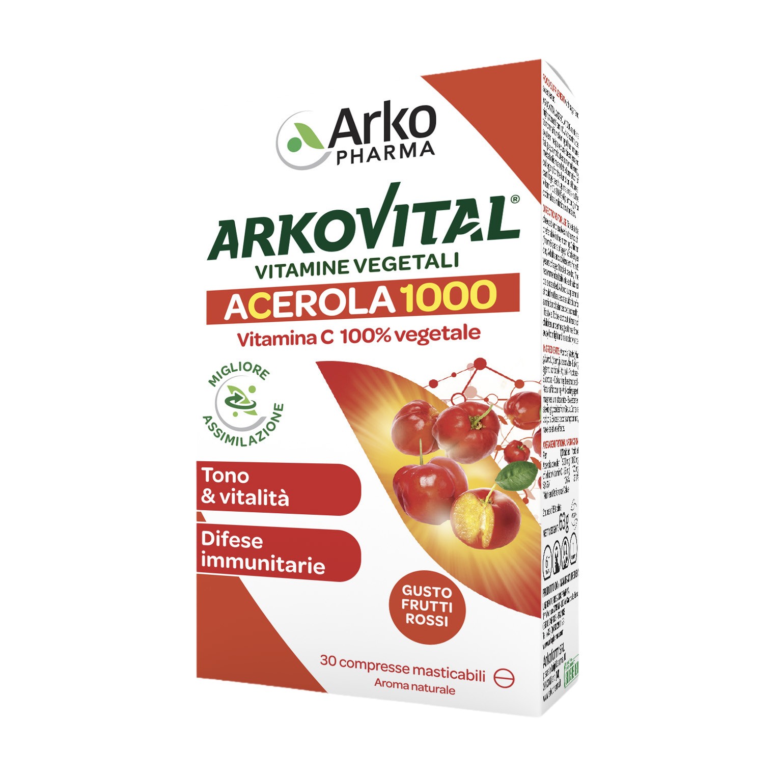 image - 904213410 - ARKOVITAL ACEROLA 1000 30 COMPRESSE MASTICABILI - 7863133_4.jpg
