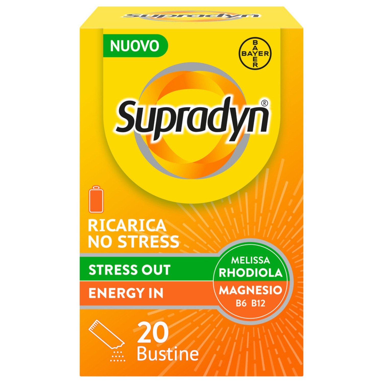 Supradyn Ricarica No Stress Integratore Benessere Mentale 20 Bustine