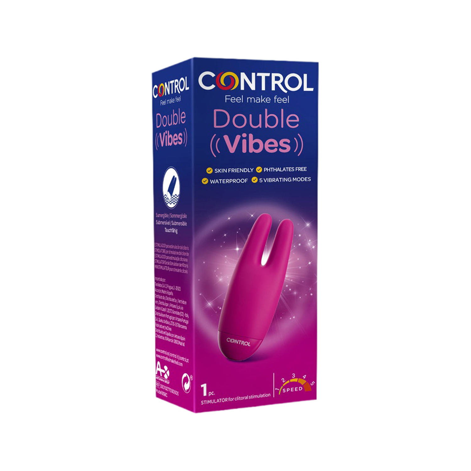 image - 979946391 - Stimolatore intimo con doppia punta liscia e 5 modalit&agrave; di vibrazione, ideale per stimolare zone erogene esterne; impermeabile, pu&ograve; essere utilizzato in bagno o doccia. - 4707696_2.jpg