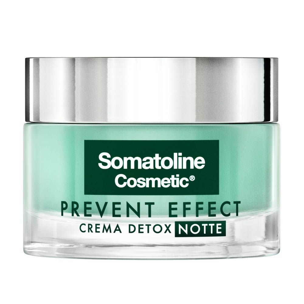 Somatoline Skinexpert Prevent Effect Crema Notte Detox Trattamento Viso idratazione Pre-probiotici Fitolipsomi 50ml