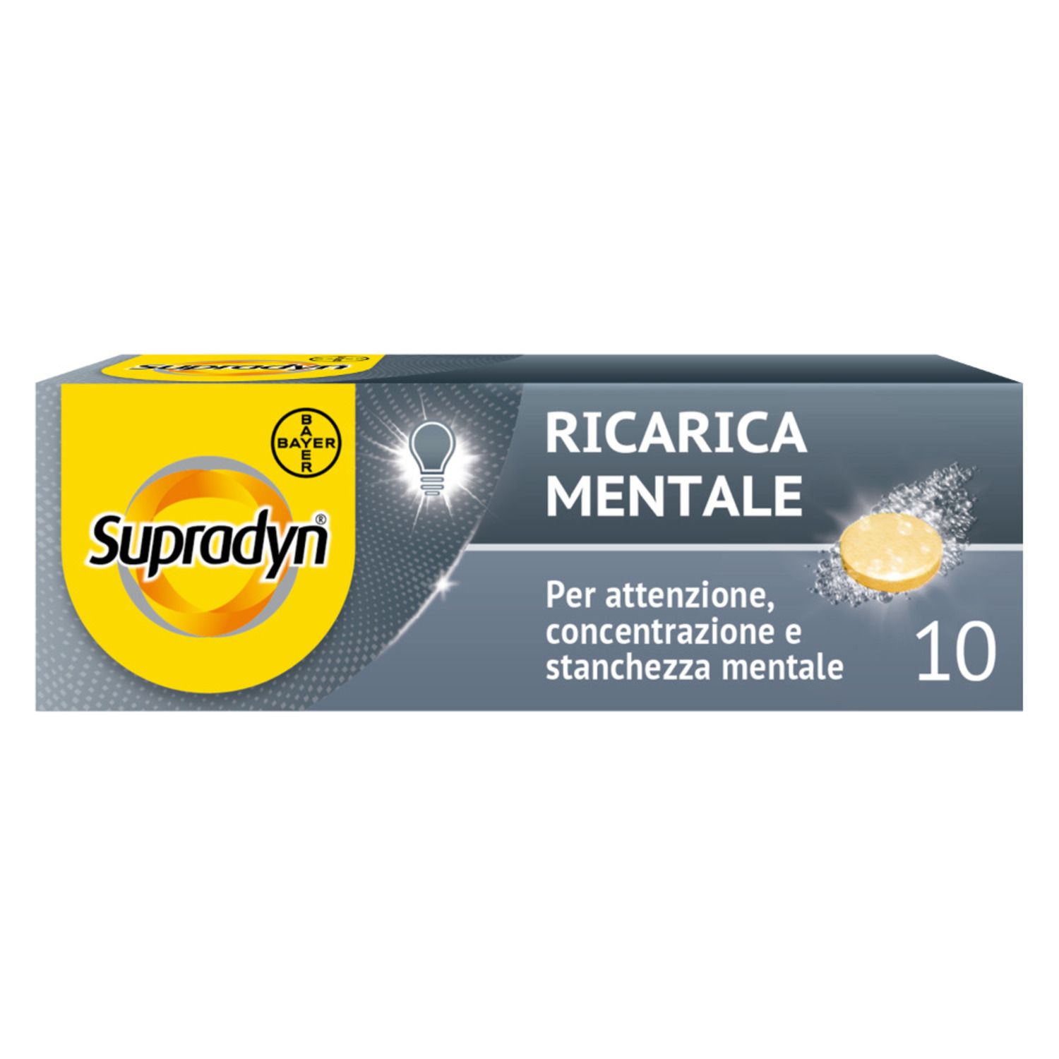 Supradyn Ricarica Mentale Integratore Memoria E Concentrazione 10 Compresse Effervescenti