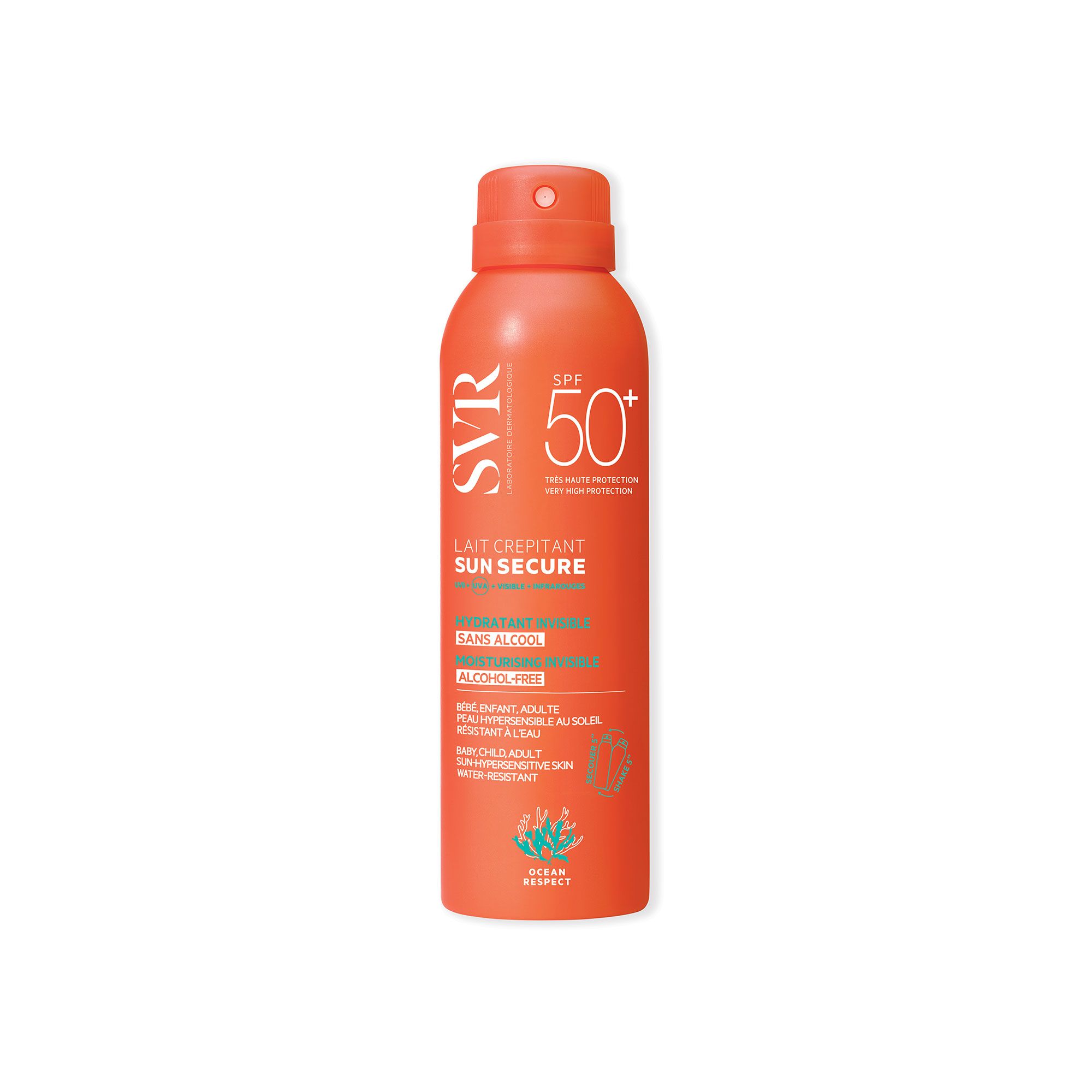 Svr Sun Secure Lait Crepitant Spray Vapo Solare SPF 50+ 200ml