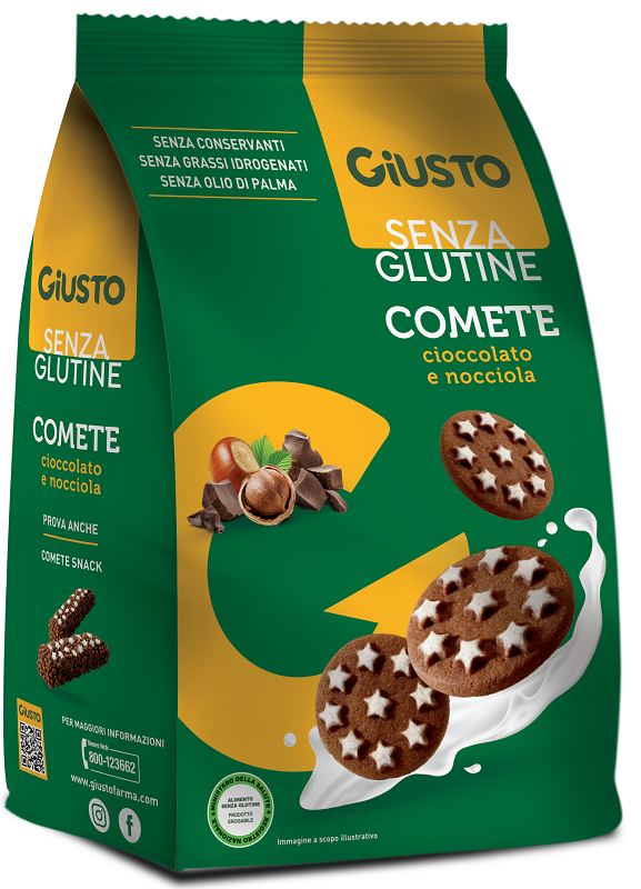 Giusto Comete Cioccolato E Nocciola Biscotti Senza Glutine 200g