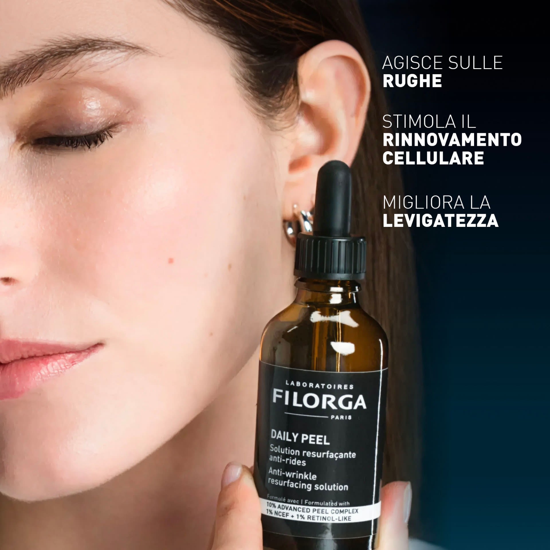 image - 951586130 - Soluzione esfoliante quotidiana ispirata ai peeling professionali, formulata con AHA, attivi retinol-like e complesso NCEF per contrastare rughe e grana irregolare della pelle. - 4859294_16.jpg