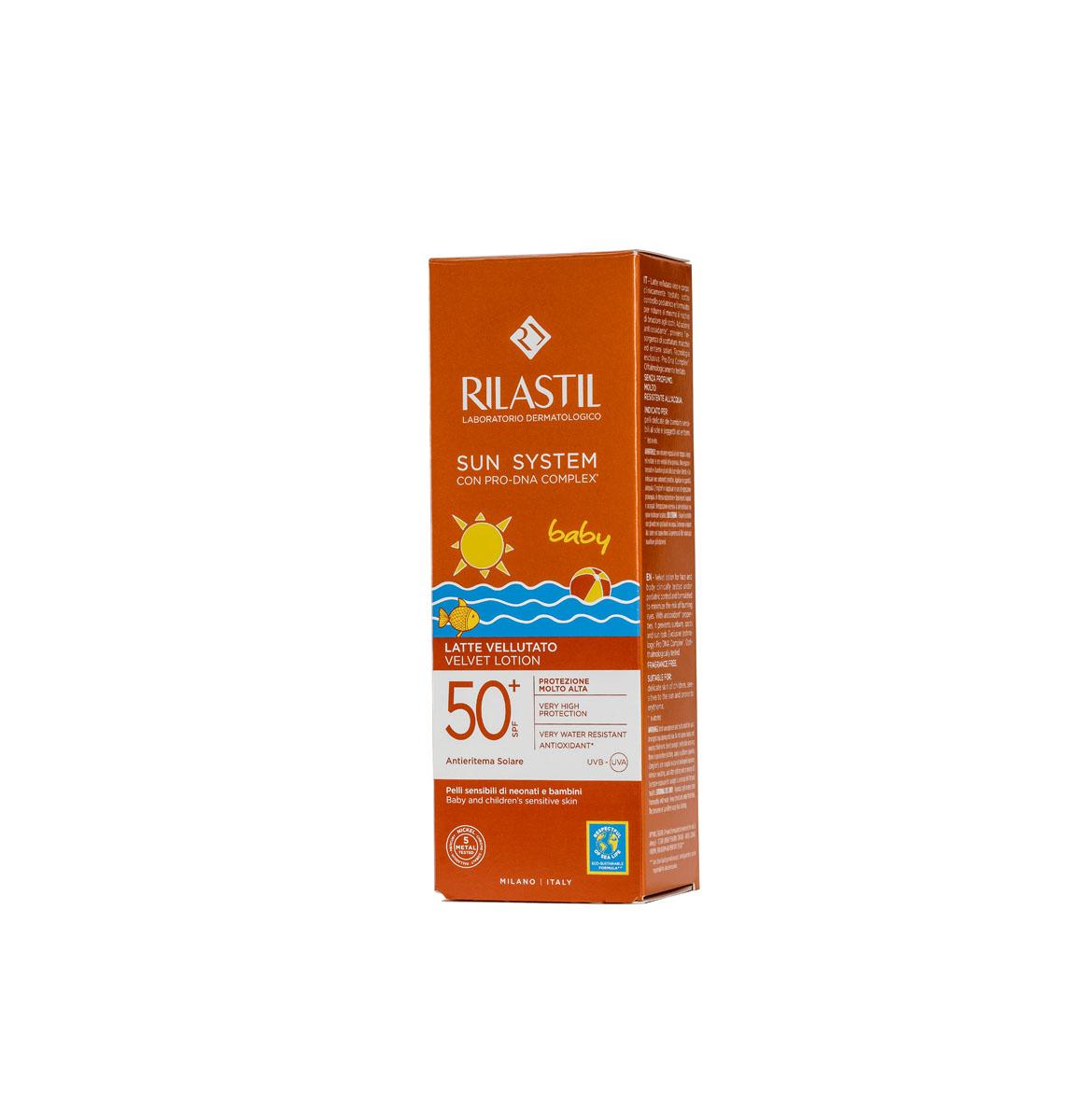 image - 981042942 - Latte solare vellutato baby SPF50+ per la pelle delicata dei bambini . Offre una protezione molto alta , &egrave; molto resistente all'acqua e garantisce un rapido assorbimento . Ideale per un'applicazione facile e uniforme. - 4708361_2.jpg