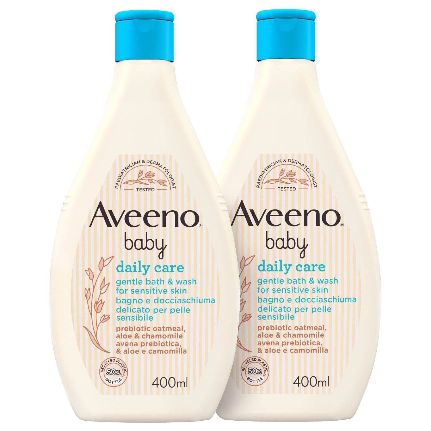 Aveeno Baby Daily Care Bagnodoccia Bagnetto Neonati Con Avena 2x400ml