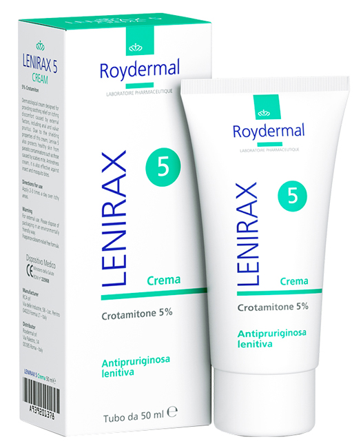 image - 939201378 - Lenirax 5 &egrave; una crema dermatologica al crotamitone 5% da 50 ml, indicata per alleviare il prurito causato da irritazioni cutanee e per proteggere la pelle da contaminazioni parassitarie. - 4866828_1.jpg