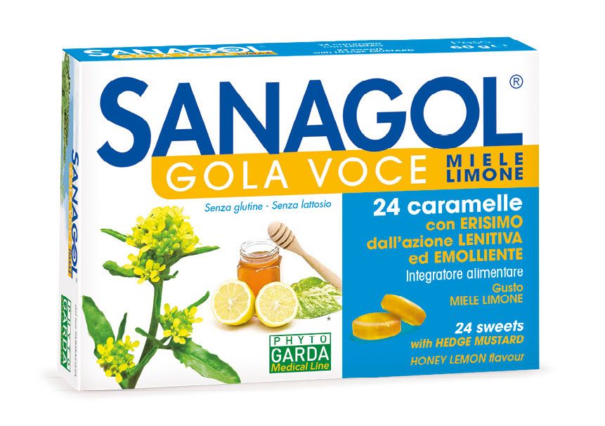 Sanagol Gola Voce Miele Limone 24 Caramelle