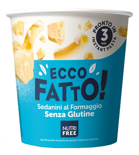 Nutrifree Ecco Fatto Sedanini Formaggio Pasta Senza Glutine 70g