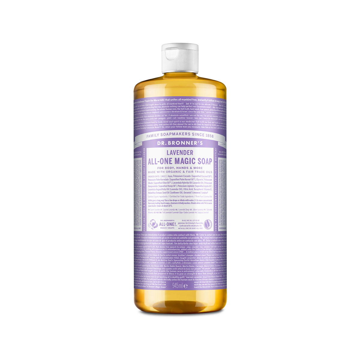 Dr. Bronner's 18 In 1 Sapone Liquido Lavanda 945ml