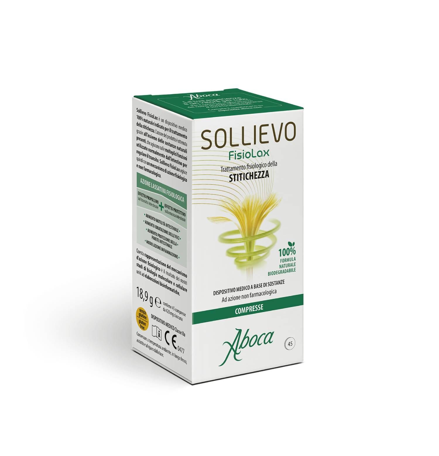 Aboca Sollievo Fisiolax Trattamento stipsi 45 Compresse