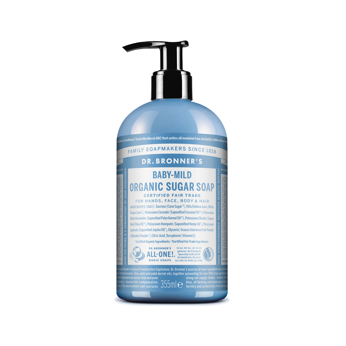 image - 927147393 - DR BRONNER'S ORGANIC SUGAR SOAP UNSCENTED 355 ML - 4760062_2.jpg
