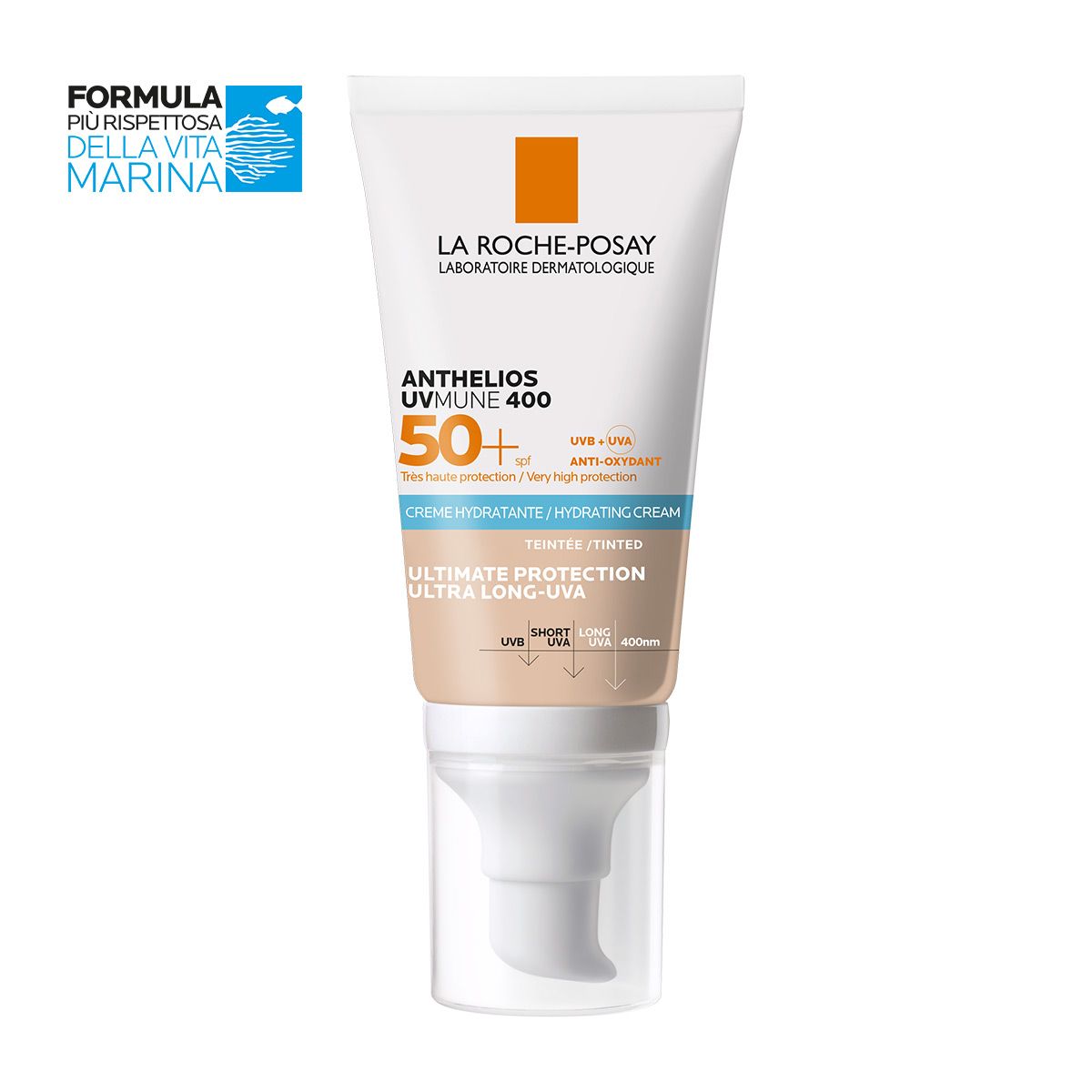 La Roche-posay Anthelios Uvmune 400 Crema idratazione Colorata Protezione Estrema Uva Ultra Lunghi SPF 50+ 50ml