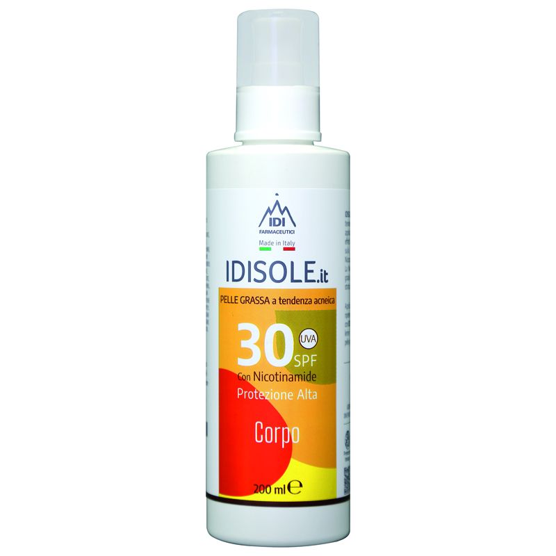 Idisole-it SPF 30 Solare Pelle Grassa 200ml