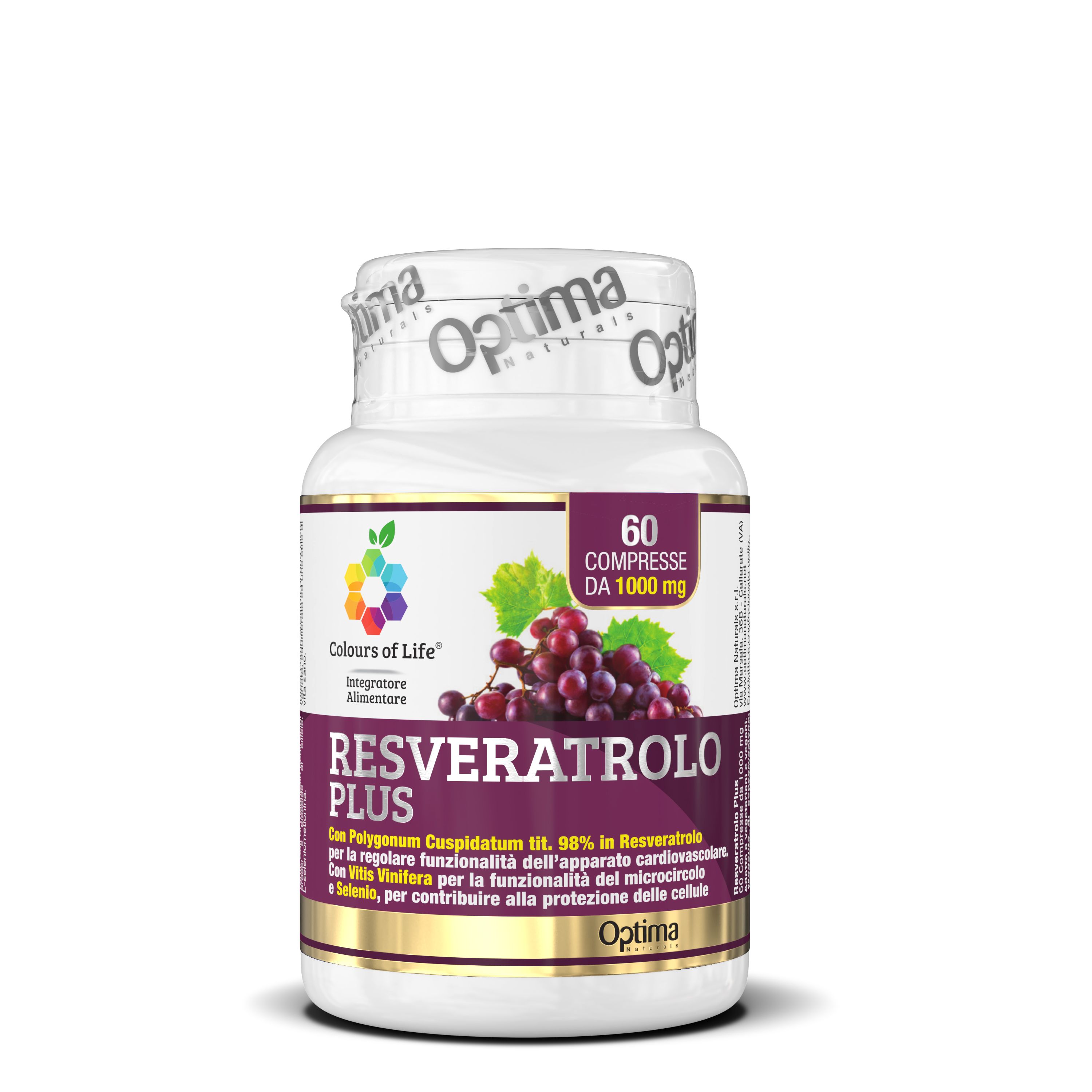 Colours Of Life Resveratrolo Integratore Pelle 60 Compresse