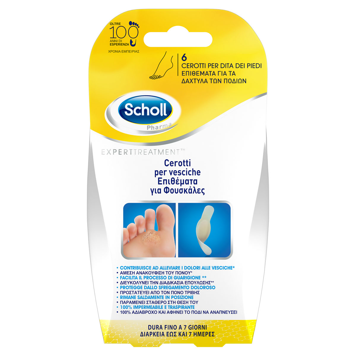 Dr.scholl Cerotti Vesciche Dita Piedi 6 Pezzi