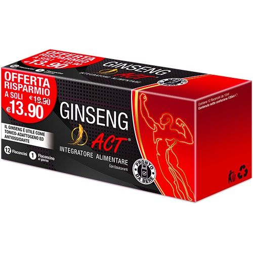 Ginseng Act Integratore 12 Flaconi