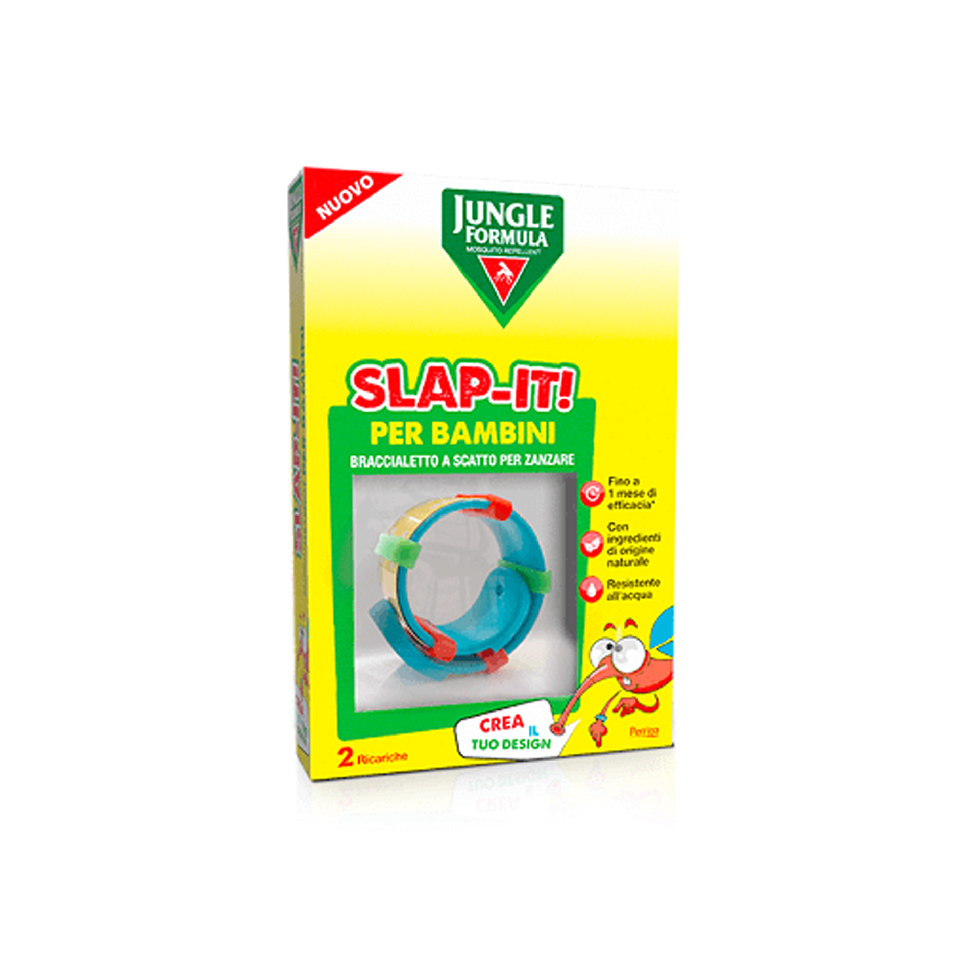 Jungle Formula Slap-it Contro le zanzare Braccialetto Bambini + 2 Ricariche