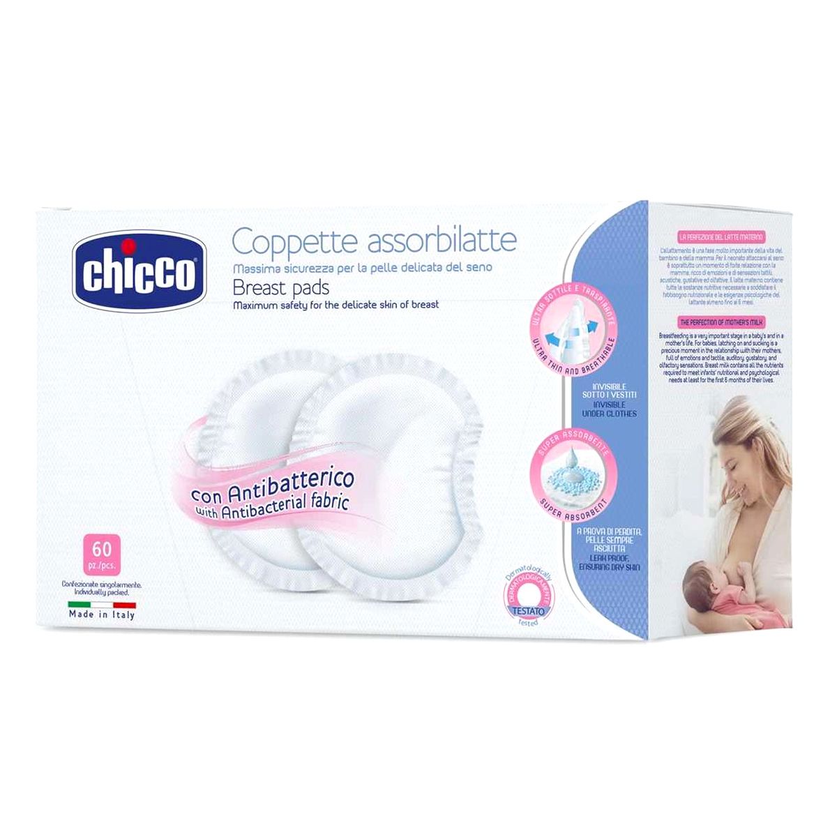 Chicco Coppette Assorbilatte 60 Pezzi