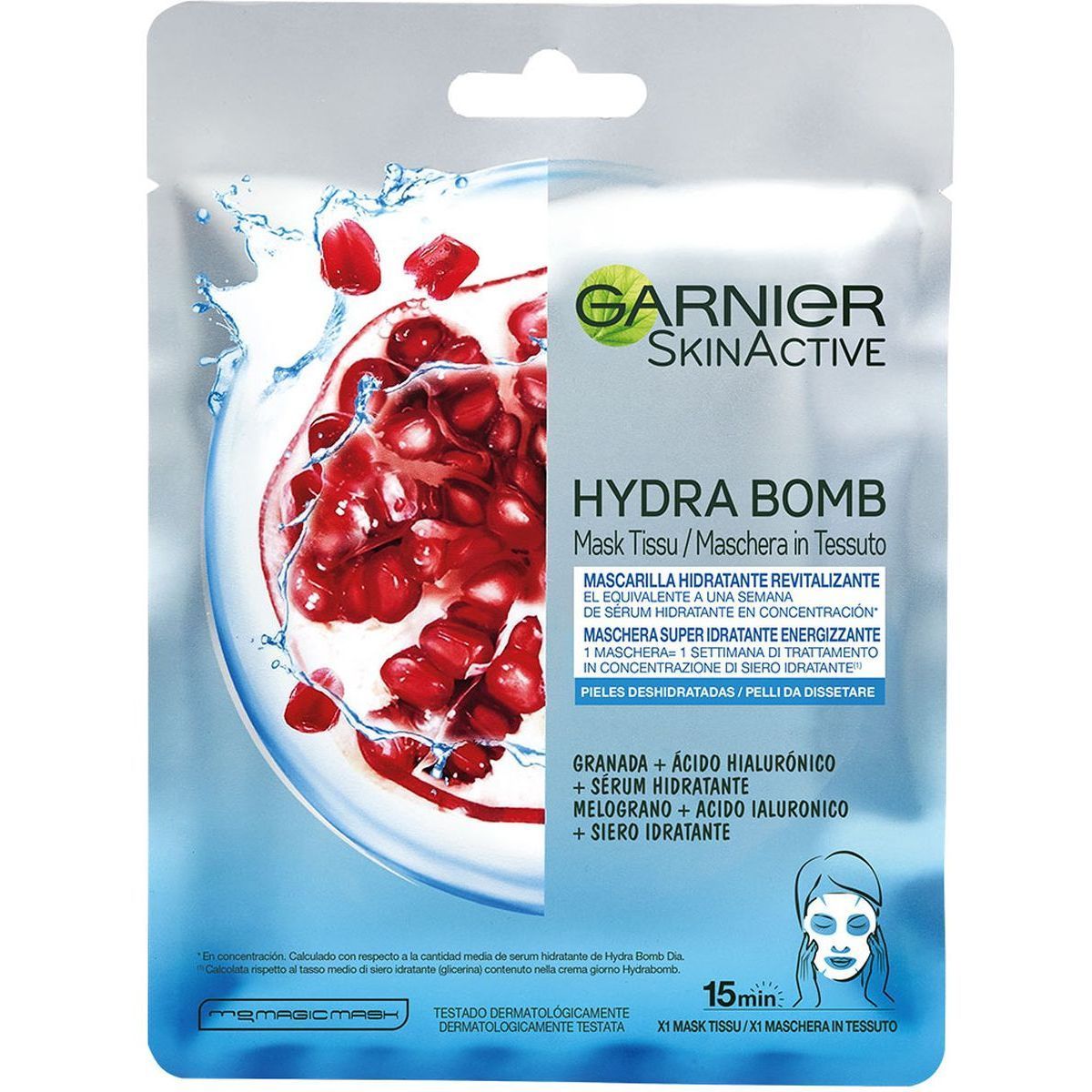 Garnier Hydrabomb Maschera Blu Idratazione viso 35g