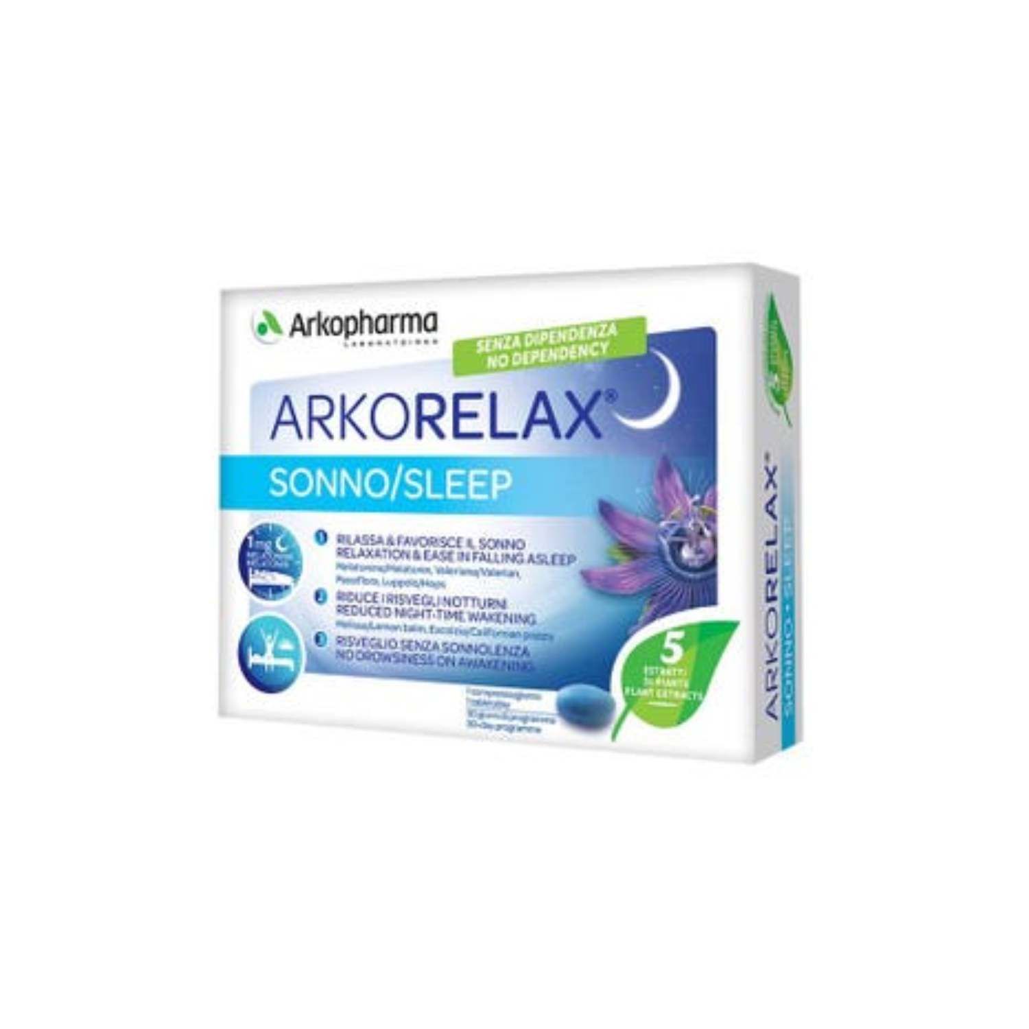 Arkorelax Sonno Integratore Rilassamento 30+15 Capsule