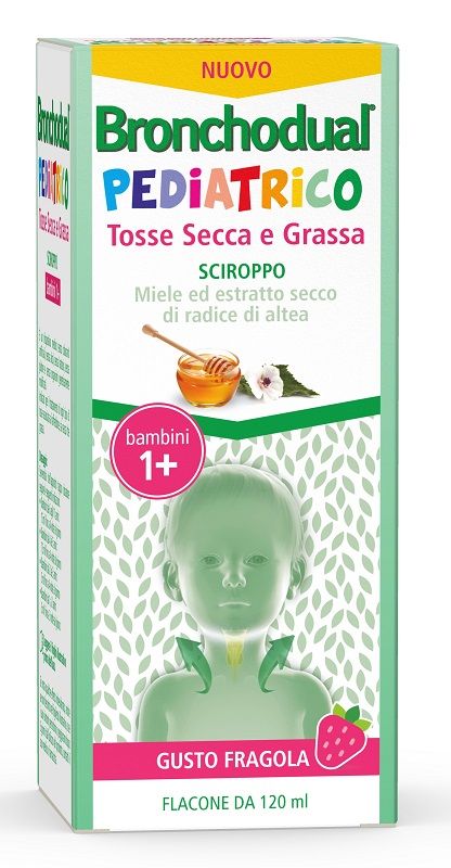 Bronchodual Pediatrico Sciroppo per tosse Secca Grassa Gusto fragola 120ml